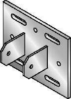 MIC MAH Connector Hot-dip galvanized (HDG) multi-angle connector for fastening MI girders to steel beams at an angle
