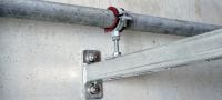 MP-MI-F Heavy-duty pipe clamp Hot-dip galvanized (HDG) pipe clamp with sound insulation for heavy-duty applications Applications 1