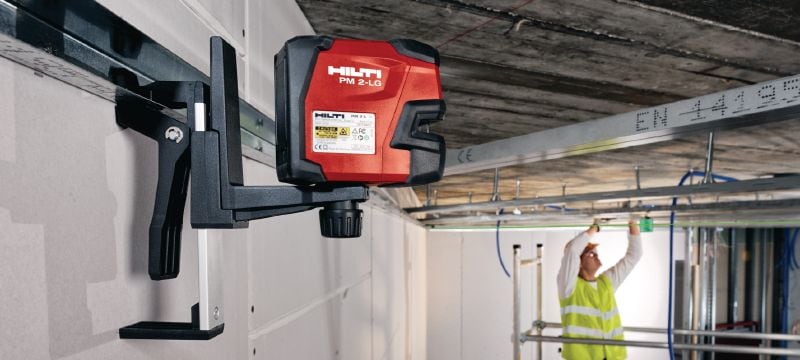 PM 2-LG Line laser level Line laser with 2 lines for leveling, aligning and squaring with green beam Applications 1