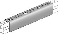 MQV Channel tie Galvanized channel connector used as a longitudinal extender for MQ strut channels