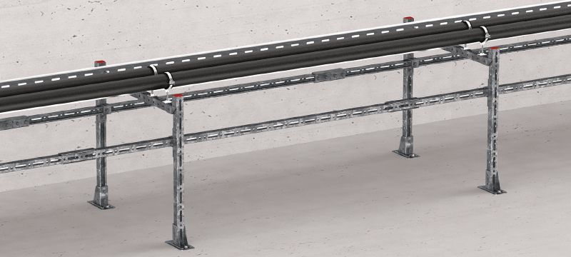 MT-B-O2 FL OC Pre-assembled baseplate Base connector with pre-assembled Fast-Lock nut and bolt for anchoring strut channel structures to concrete and steel, for outdoor use with low pollution Applications 1