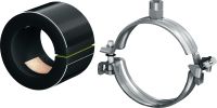 MIP-H Refrigeration pipe clamp (thin insulated) Galvanized pipe clamp for maximum productivity in refrigeration applications with an insulation thickness of 13-16 mm