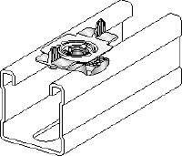 MQM Wing nut (solid) Galvanized wing nut for connecting modular support system components