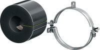 MIP-T Refrigeration pipe clamp (thick insulated) Galvanized pipe clamp for maximum productivity in refrigeration applications with an insulation thickness of 31-50 mm