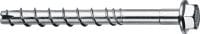HUS4 T-H screw anchor High-performing hexagonal head screw anchor for fastening to tough concrete (carbon steel)