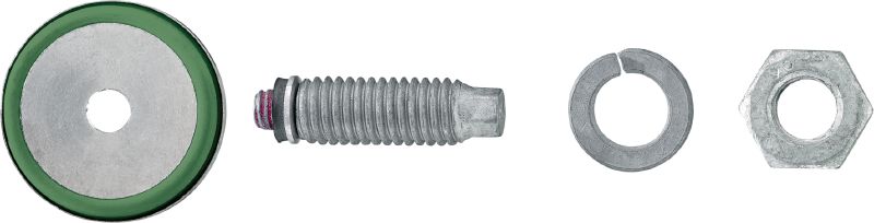 Electrical connector S-BT-EF HC Threaded screw-in stud (carbon steel, metric thread) for electrical connections on steel in mildly corrosive environments. Recommended maximal cross-section of connected cable: 120 mm²