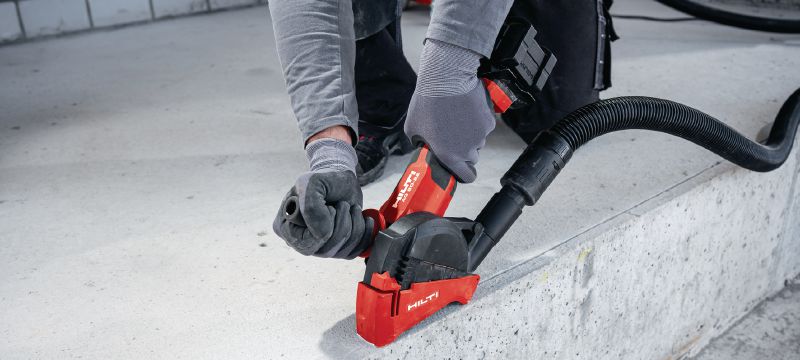 AG 6D-22 Cordless angle grinder (125 mm) Powerful cordless angle grinder with brushless motor, SensTech control and advanced safety features for discs up to 125 mm (Nuron battery platform) Applications 1